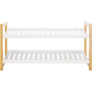 SAFAVIEH Home Collection Home Collection Wylie White/Natural Storage Shoe Rack