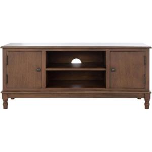 SAFAVIEH Ozark TV Stand for up to 55″ Flatscreen – Brown, 2 Doors with Interior Storage, 2 Open Shelves, Entertainment Media Console (MED5700C)(Brown)
