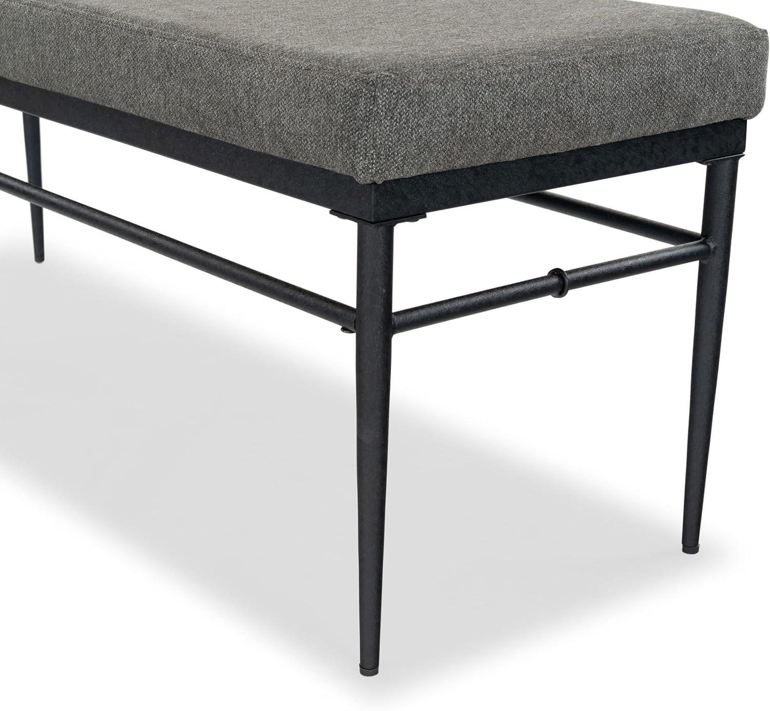 image:imageSAFAVIEH Couture Collection Theabella Black amp Dark Grey BenchBlackDark Grey