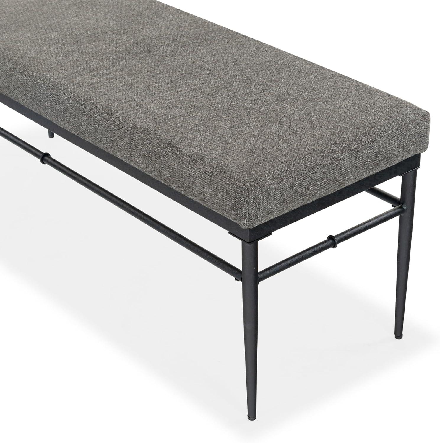 image:imageSAFAVIEH Couture Collection Theabella Black amp Dark Grey BenchBlackDark Grey