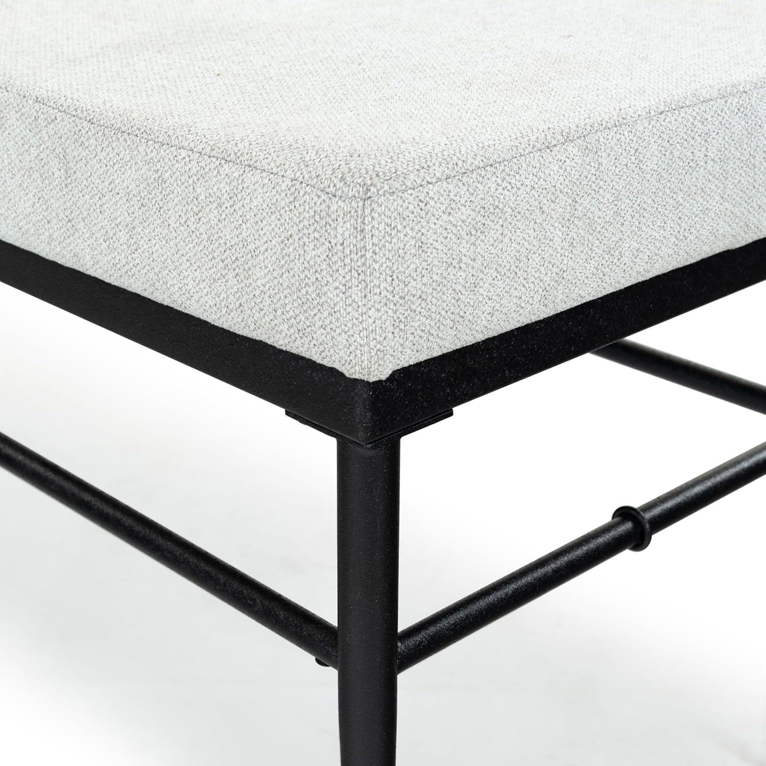image:imageSAFAVIEH Couture Collection Theabella Black amp Dark Grey BenchBlackLight Grey