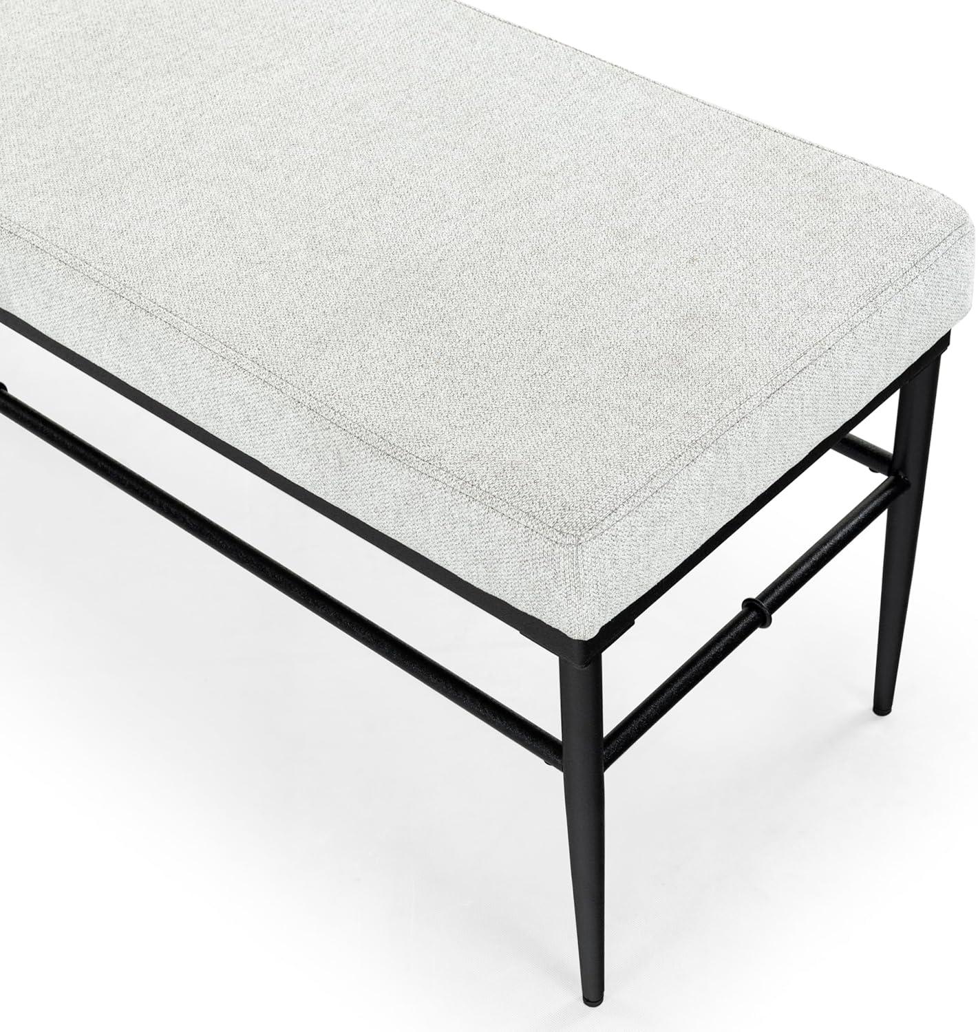 image:imageSAFAVIEH Couture Collection Theabella Black amp Dark Grey BenchBlackLight Grey