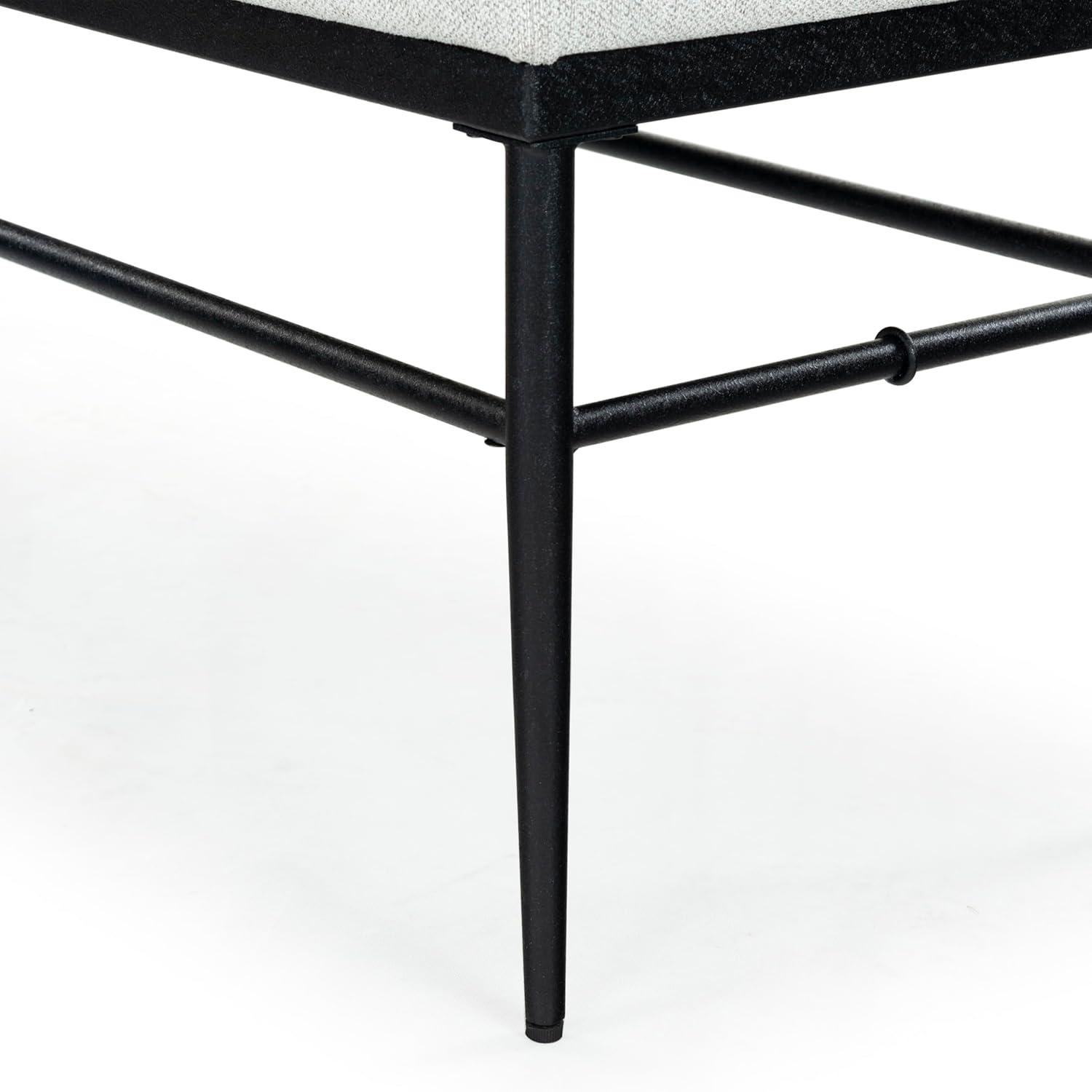 image:imageSAFAVIEH Couture Collection Theabella Black amp Dark Grey BenchBlackLight Grey
