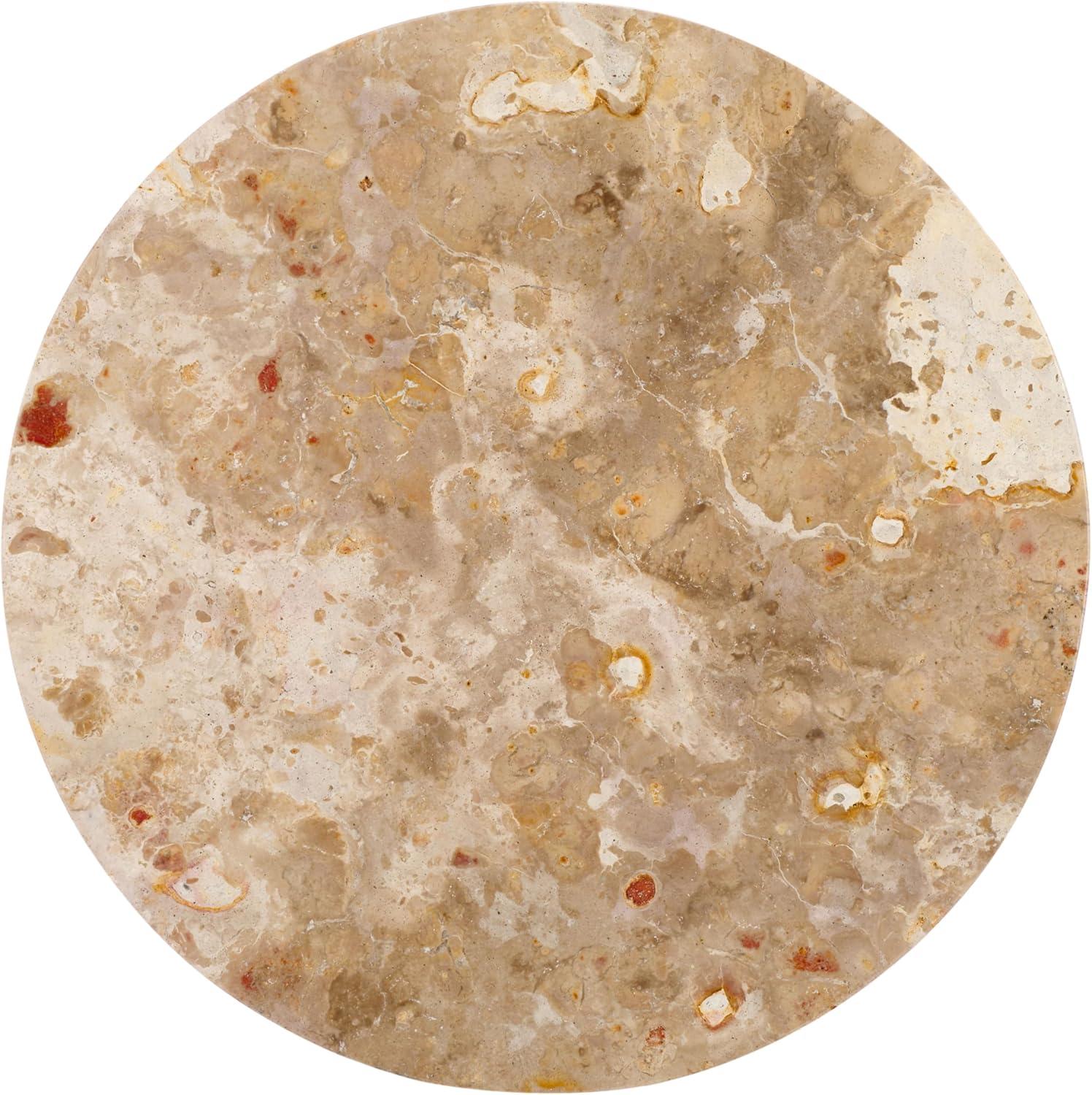 image:imageSAFAVIEH Couture Collection Valentia Light Grey Marble Accent TableBeige