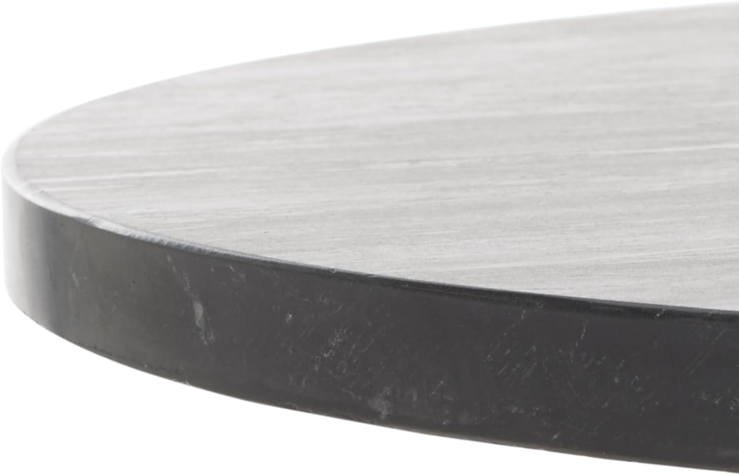 image:imageSAFAVIEH Couture Collection Valentia Light Grey Marble Accent TableBlack