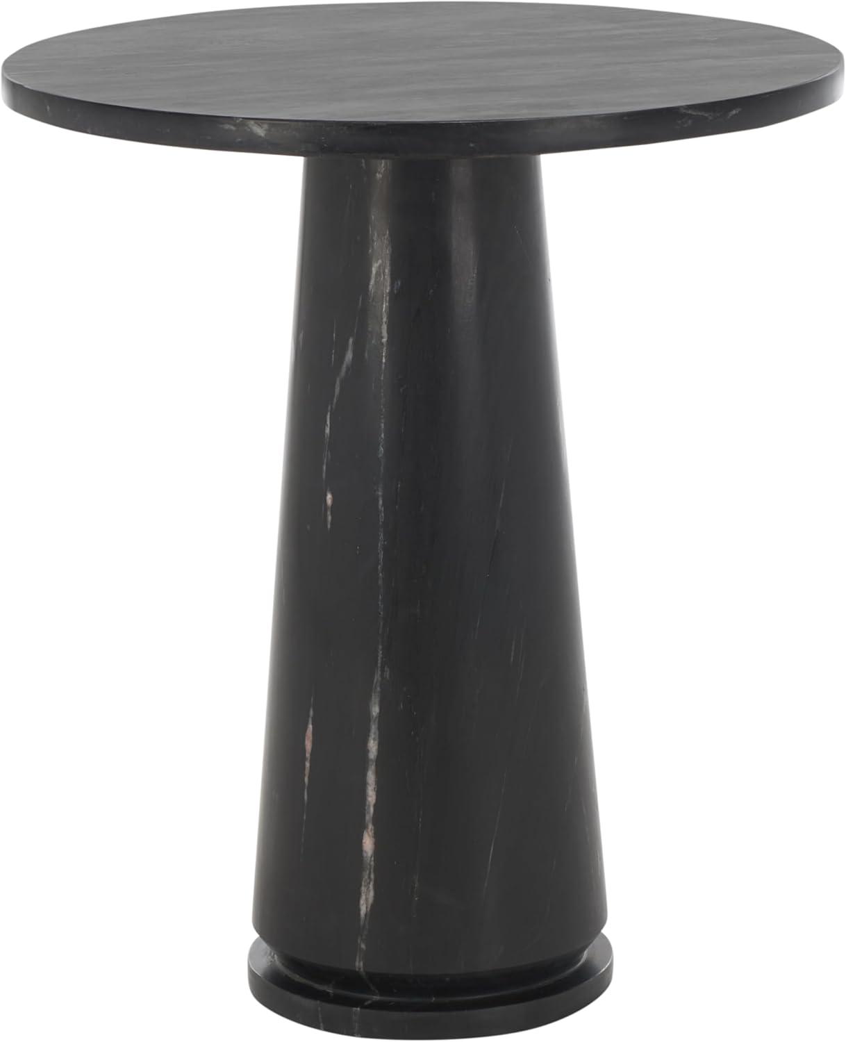 image:imageSAFAVIEH Couture Collection Valentia Light Grey Marble Accent TableBlack