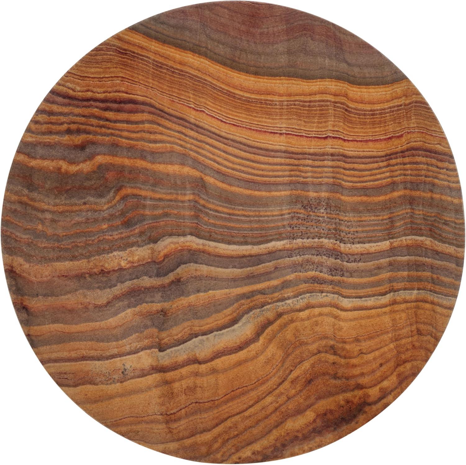 image:imageSAFAVIEH Couture Collection Valentia Light Grey Marble Accent TableBrown