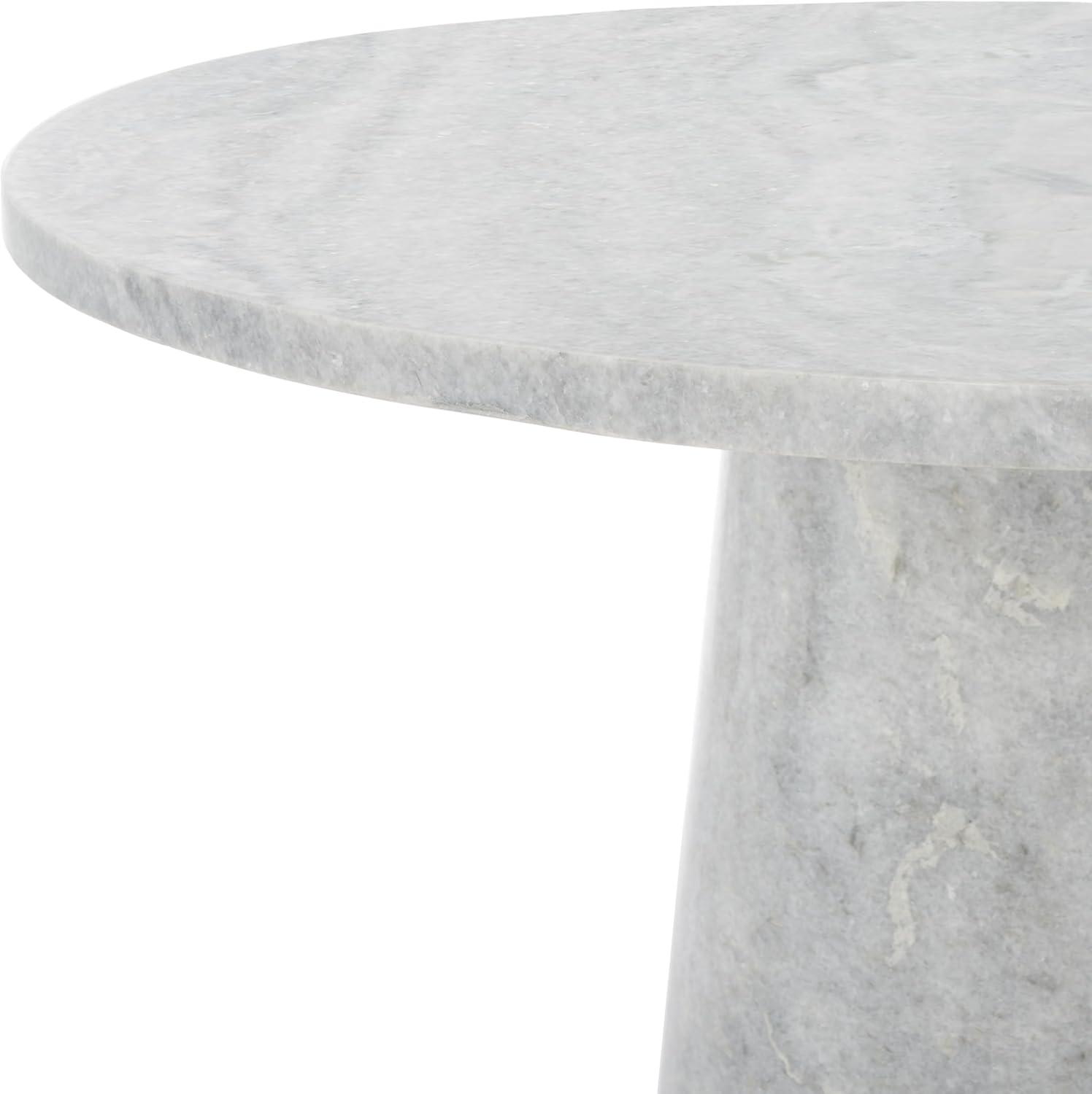 image:imageSAFAVIEH Couture Collection Valentia Light Grey Marble Accent TableLight Grey