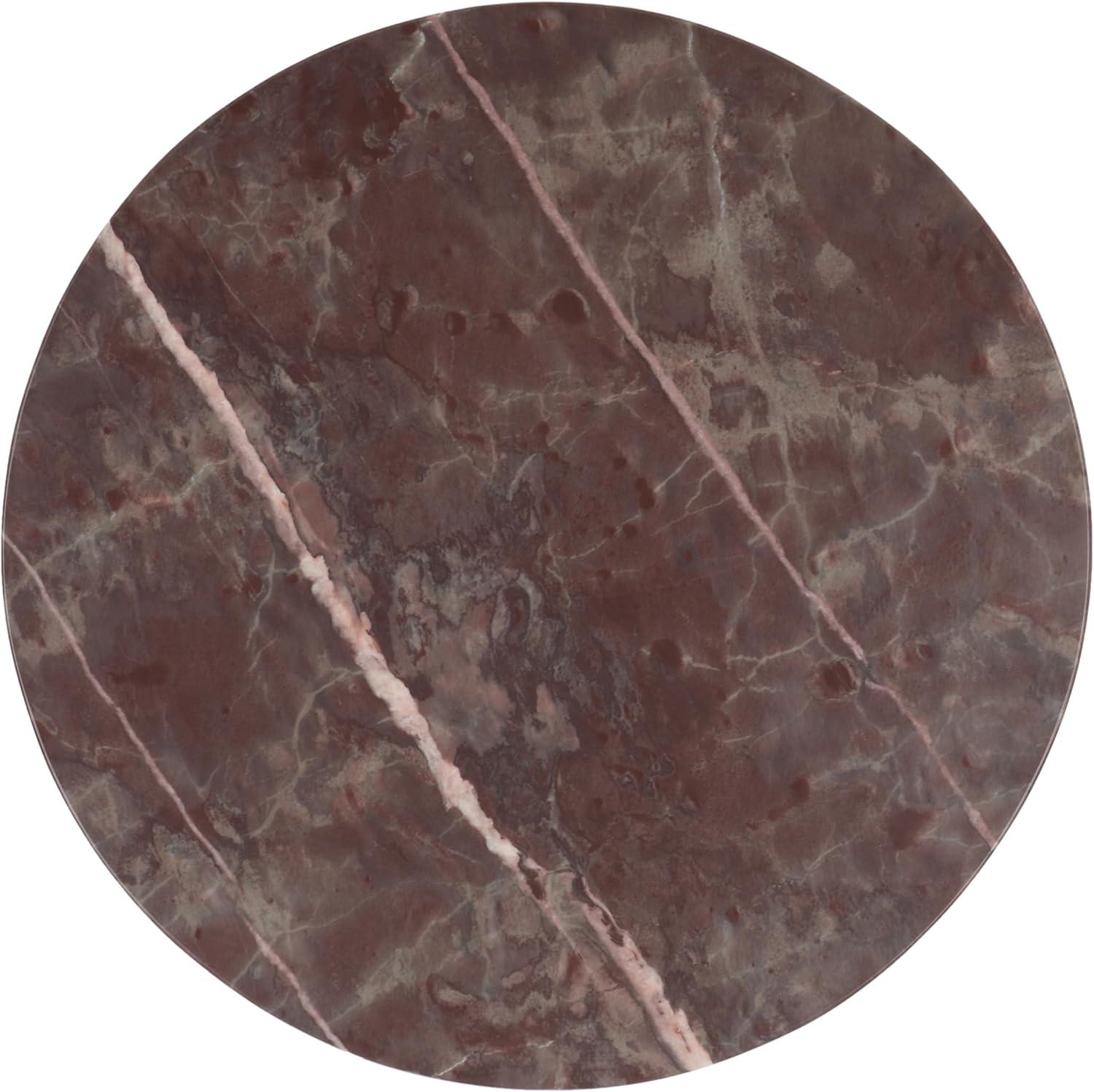 image:imageSAFAVIEH Couture Collection Valentia Light Grey Marble Accent TablePink