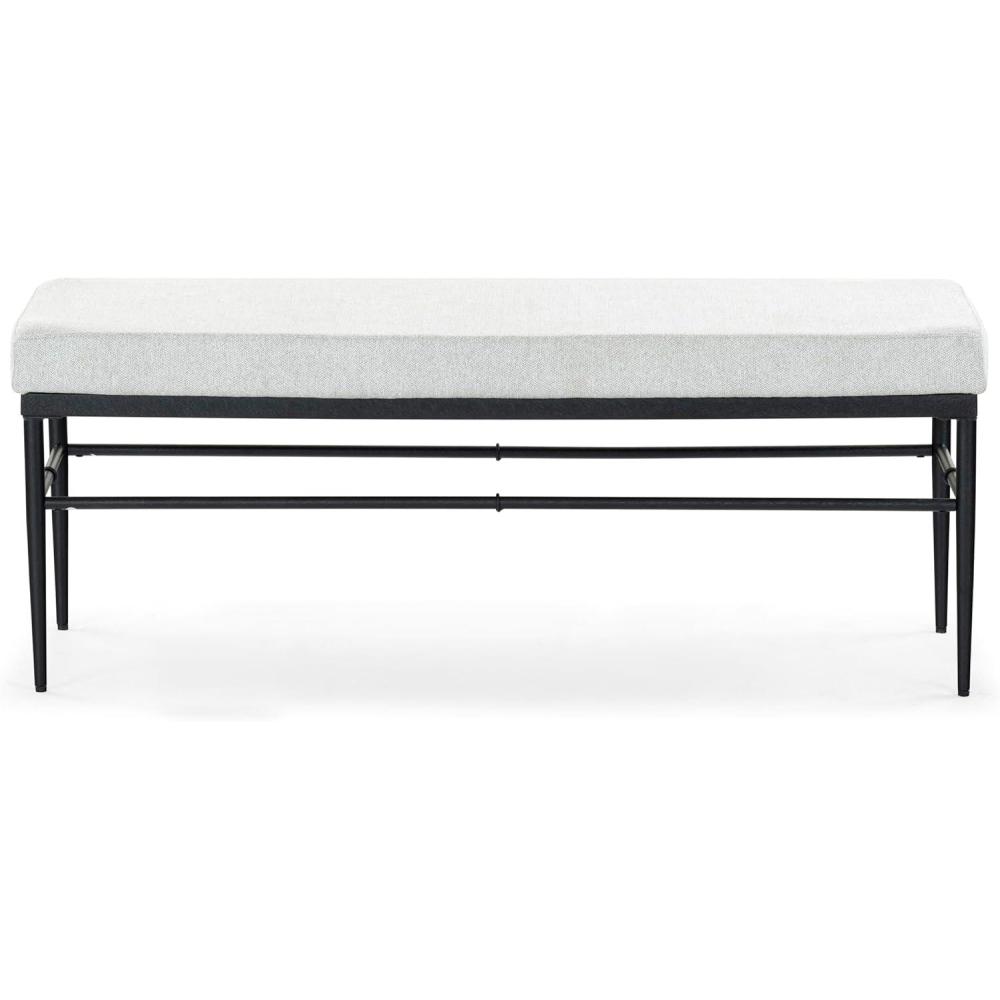 image:imageSAFAVIEH Couture Collection Theabella Black amp Dark Grey BenchBlackLight Grey
