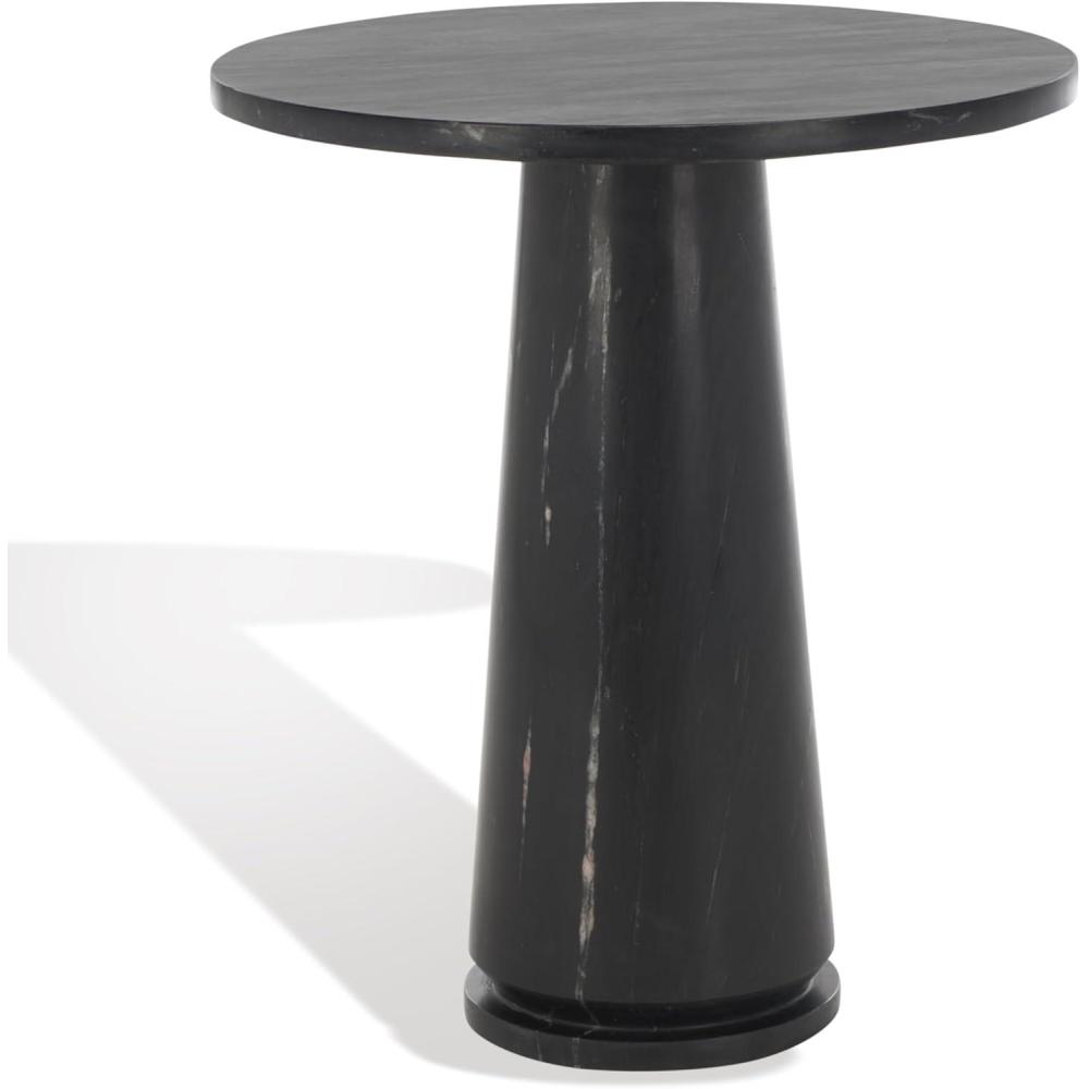 image:imageSAFAVIEH Couture Collection Valentia Light Grey Marble Accent TableBlack