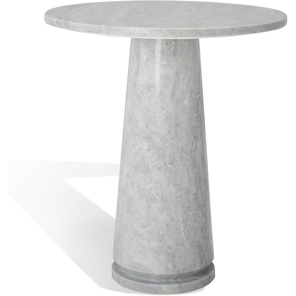 image:imageSAFAVIEH Couture Collection Valentia Light Grey Marble Accent TableLight Grey