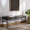 SAFAVIEH Couture Collection Theabella Black & Dark Grey Bench(Black/Dark Grey)