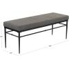 SAFAVIEH Couture Collection Theabella Black & Dark Grey Bench(Black/Dark Grey)