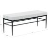 SAFAVIEH Couture Collection Theabella Black & Dark Grey Bench(Black/Light Grey)