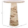 SAFAVIEH Couture Collection Valentia Light Grey Marble Accent Table(Beige)