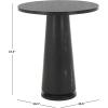 SAFAVIEH Couture Collection Valentia Light Grey Marble Accent Table(Black)