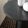 SAFAVIEH Couture Collection Valentia Light Grey Marble Accent Table(Black)
