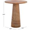 SAFAVIEH Couture Collection Valentia Light Grey Marble Accent Table(Brown)