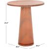 SAFAVIEH Couture Collection Valentia Light Grey Marble Accent Table(Clay)