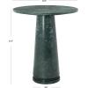 SAFAVIEH Couture Collection Valentia Light Grey Marble Accent Table(Green)