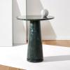 SAFAVIEH Couture Collection Valentia Light Grey Marble Accent Table(Green)