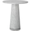 SAFAVIEH Couture Collection Valentia Light Grey Marble Accent Table(Light Grey)