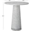 SAFAVIEH Couture Collection Valentia Light Grey Marble Accent Table(Light Grey)
