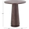 SAFAVIEH Couture Collection Valentia Light Grey Marble Accent Table(Pink)