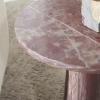 SAFAVIEH Couture Collection Valentia Light Grey Marble Accent Table(Pink)