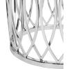 Safavieh Couture Home April Chrome Stainless Steel and Glass Top End Table