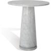 SAFAVIEH Couture Collection Valentia Light Grey Marble Accent Table(Light Grey)
