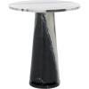 SAFAVIEH Couture Collection Valentia Light Grey Marble Accent Table(White/Black)