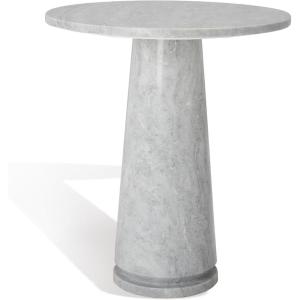SAFAVIEH Couture Collection Valentia Light Grey Marble Accent Table(Light Grey)