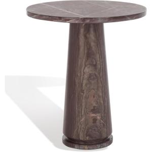 SAFAVIEH Couture Collection Valentia Light Grey Marble Accent Table(Pink)