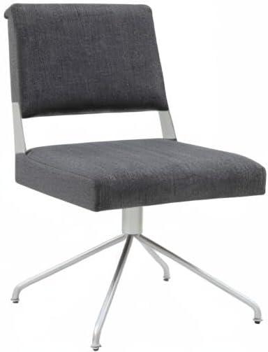 image:imageSAFAVIEH Couture Collection Emmeline Ivory Boucle Swivel Office Chair with Gold Metal Frame Modern Glam Upholstered Desk Chair SFV4758GSlate Grey Silver