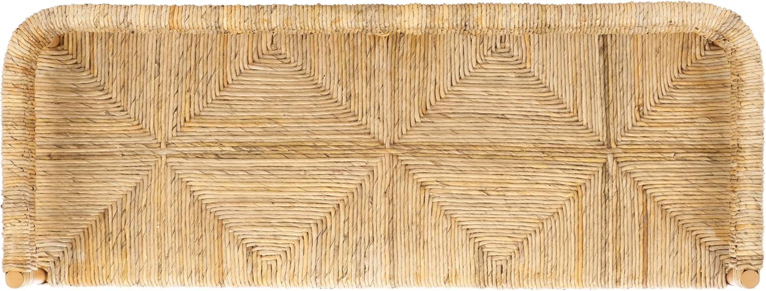 image:imageSAFAVIEH Couture Collection Elexa Tropical Coastal Natural Rattan Banana Woven Bench Fully AssembledNatural