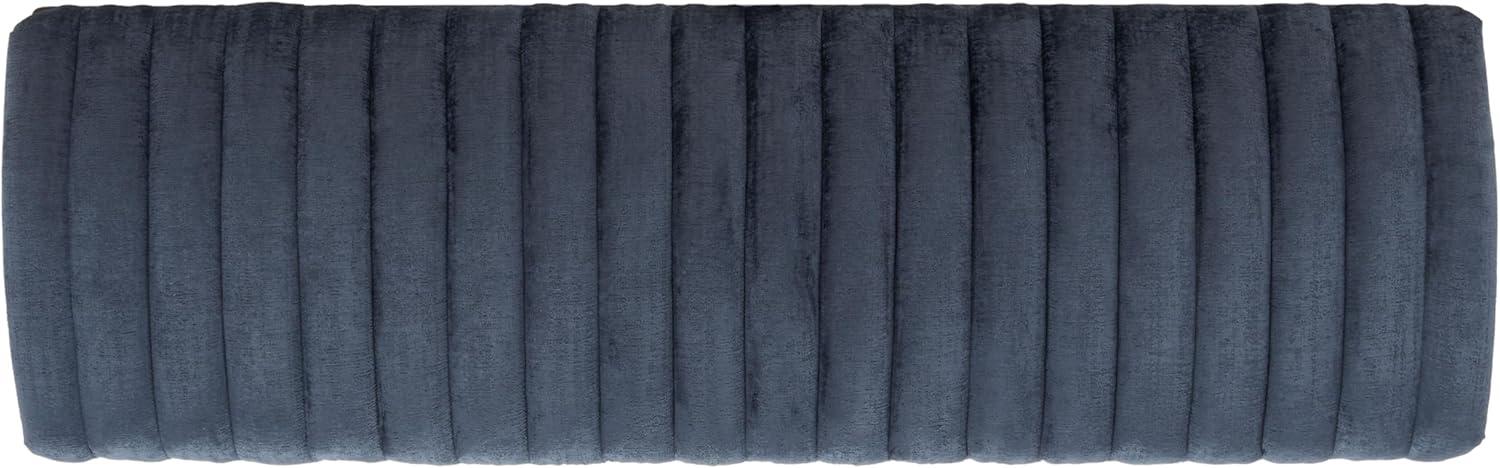 image:imageSafavieh Couture Flannery Cream MidCentury BenchDark BlueDark Mahogany