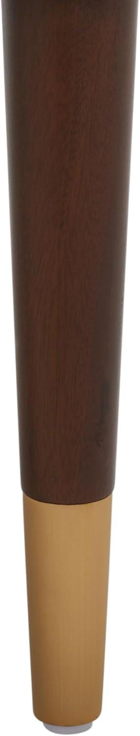 image:imageSafavieh Couture Flannery Cream MidCentury BenchDark BlueDark Mahogany