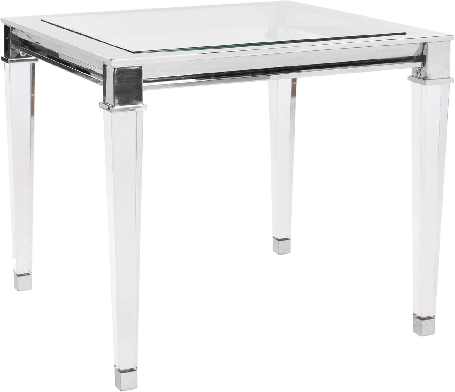 image:imageSafavieh Couture Home Charleston Glam Silver Acrylic Glass Top End TableSilver