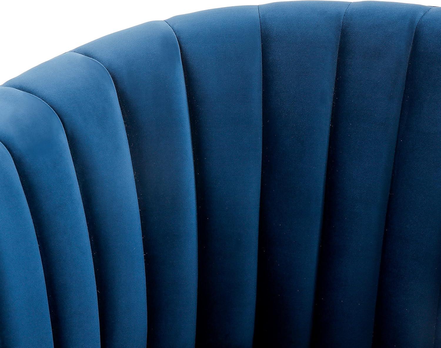 image:imageSafavieh Couture Josephine Swivel Barrel ChairNavy Gold