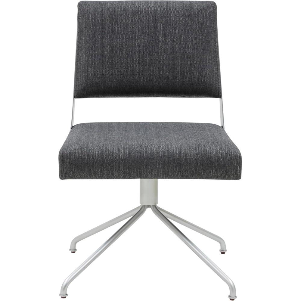 image:imageSAFAVIEH Couture Collection Emmeline Ivory Boucle Swivel Office Chair with Gold Metal Frame Modern Glam Upholstered Desk Chair SFV4758GSlate Grey Silver