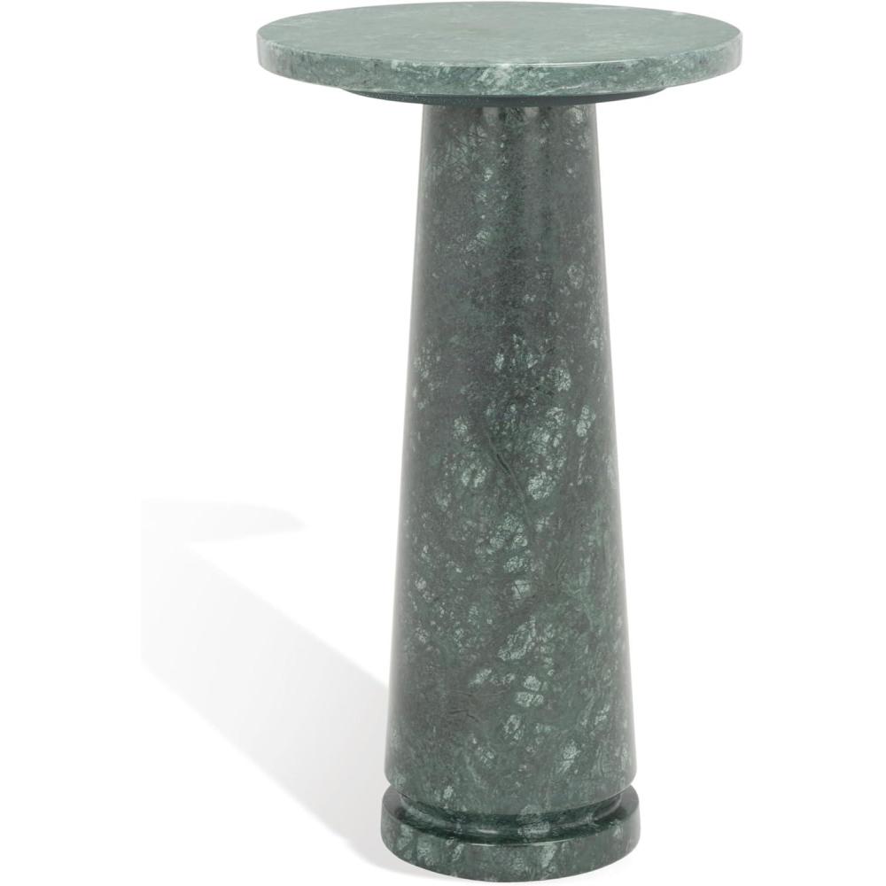 image:imageSAFAVIEH Couture Collection Valentia Small Accent Table Round Beige Marble Top with Pedestal Base SFV9704IGreen