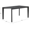SAFAVIEH Couture Collection – Alyssamarie Walnut Rectangle Wood Dining Table, Modern Tapered Leg Design (SFV6715A)(Black)