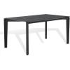 SAFAVIEH Couture Collection – Alyssamarie Walnut Rectangle Wood Dining Table, Modern Tapered Leg Design (SFV6715A)(Black)