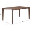 SAFAVIEH Couture Collection – Alyssamarie Walnut Rectangle Wood Dining Table, Modern Tapered Leg Design (SFV6715A)(Walnut)