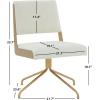 SAFAVIEH Couture Collection – Emmeline Ivory Boucle Swivel Office Chair with Gold Metal Frame, Modern Glam Upholstered Desk Chair (SFV4758G)(Ivory/Gold)