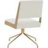 SAFAVIEH Couture Collection – Emmeline Ivory Boucle Swivel Office Chair with Gold Metal Frame, Modern Glam Upholstered Desk Chair (SFV4758G)(Ivory/Gold)