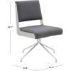 SAFAVIEH Couture Collection – Emmeline Ivory Boucle Swivel Office Chair with Gold Metal Frame, Modern Glam Upholstered Desk Chair (SFV4758G)(Slate Grey / Silver)