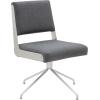 SAFAVIEH Couture Collection – Emmeline Ivory Boucle Swivel Office Chair with Gold Metal Frame, Modern Glam Upholstered Desk Chair (SFV4758G)(Slate Grey / Silver)